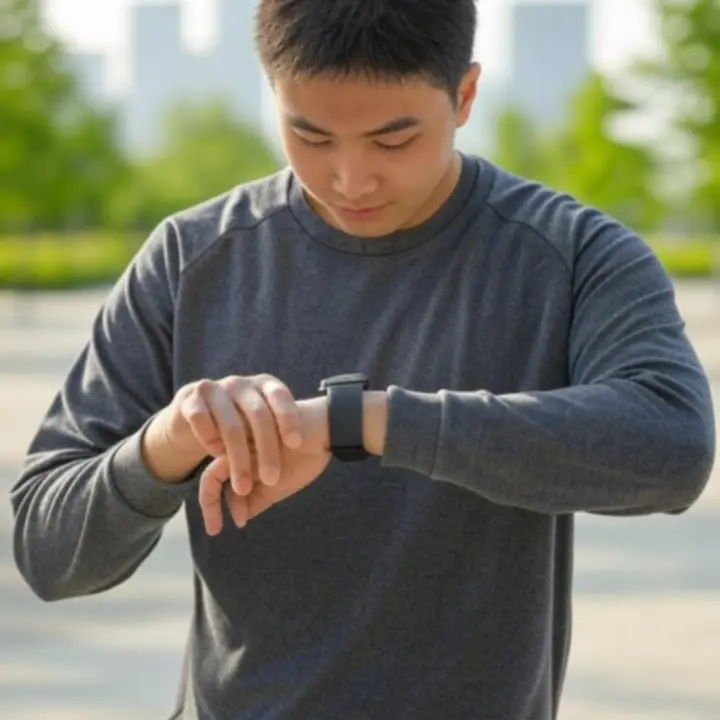 Osoba korzystająca z smartwatcha podczas aktywności i codziennych zadań